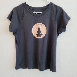 💕 Champion Black Yoga Master Peace Tee Size Large